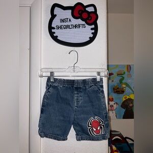 Y2K spiderman shorts